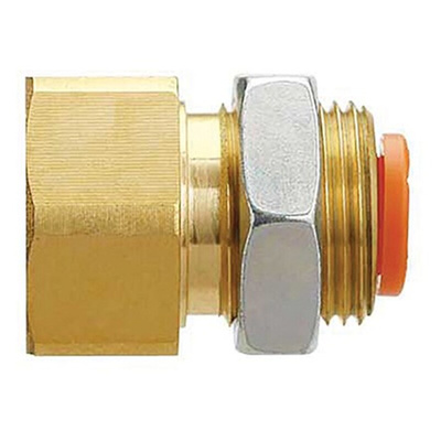 SMC KQ2 Series Straight Threaded Adaptor, G 1/2 Male to Push In 12 mm, Threaded-to-Tube Connection Style