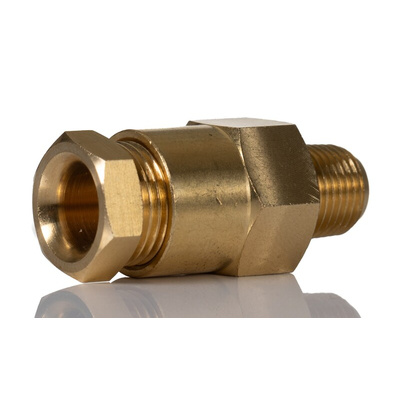Norgren ENOTS Series Straight Threaded Adaptor, R 1/8 Male to Push In 5/16 in, Threaded-to-Tube Connection Style