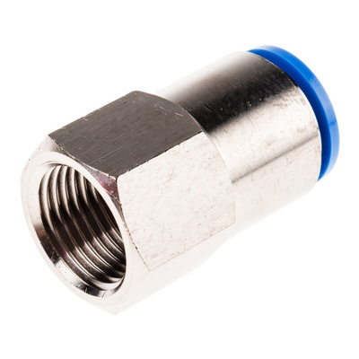 Festo QS Series Straight Threaded Adaptor, G 1/2 Female to Push In 16 mm, Threaded-to-Tube Connection Style, 190654