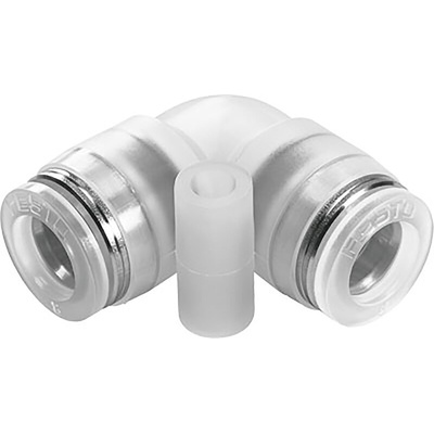 Festo Elbow Tube-toTube Adaptor, Push In 10 mm to Push In 10 mm, Tube-to-Tube Connection Style, 133108