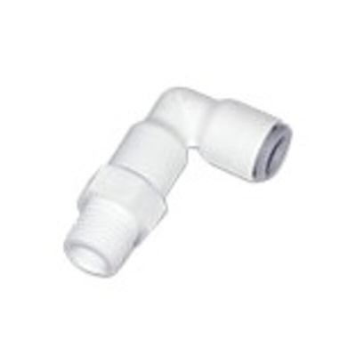 Legris LF6300 LIQUIfit Series Elbow Threaded Adaptor, R 1/4 Male to Push In 6 mm, Threaded-to-Tube Connection Style