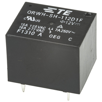 1-1721150-3 | TE Connectivity PCB Mount Power Relay, 12V dc Coil, 10A Switching Current, SPDT