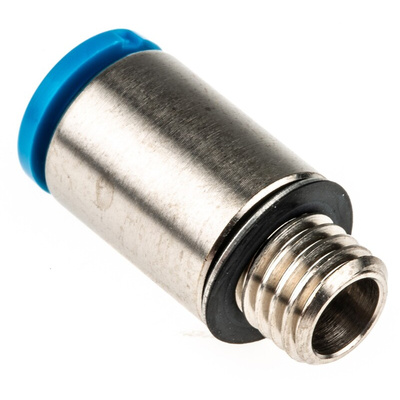 Festo QS Series Straight Threaded Adaptor, M7 Male to Push In 6 mm, Threaded-to-Tube Connection Style, 133007