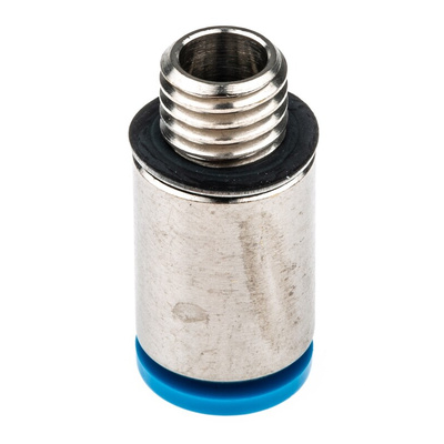 Festo QS Series Straight Threaded Adaptor, M7 Male to Push In 6 mm, Threaded-to-Tube Connection Style, 133007