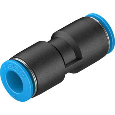 Festo QS Series Straight Tube-to-Tube Adaptor, Push In 8 mm to Push In 8 mm, Tube-to-Tube Connection Style, 130688