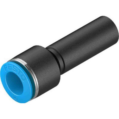 Festo QS Series Reducer Nipple, Push In 12 mm to Push In 10 mm, Tube-to-Tube Connection Style, 130698