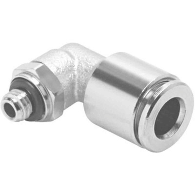 Festo Elbow Threaded Adaptor, M5 Male to Push In 4 mm, Threaded-to-Tube Connection Style, 558704