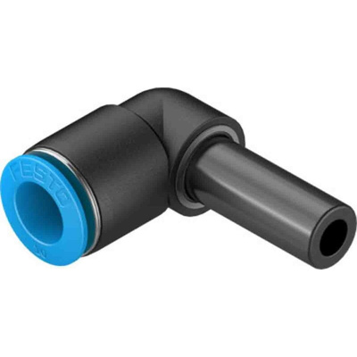 Festo QS Series Elbow Tube-toTube Adaptor, Push In 10 mm to Push In 10 mm, Tube-to-Tube Connection Style, 130748