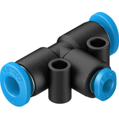 Festo QS Series Tee Tube-to-Tube Adaptor, Tube-to-Tube Connection Style, 153368