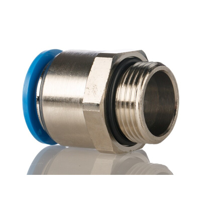 Festo QS Series Straight Threaded Adaptor, G 3/4 Male to For tubing outside diameter 22 mm, Threaded-to-Tube Connection