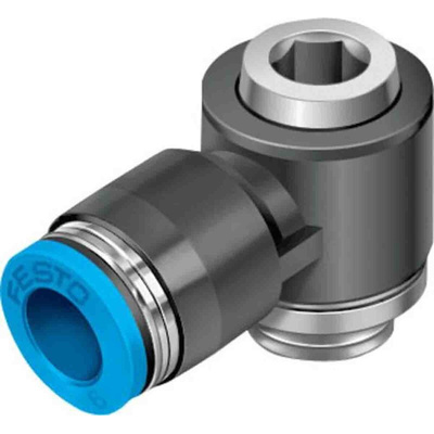 Festo Elbow Threaded Adaptor, G 3/8 Male to Push In 10 mm, Threaded-to-Tube Connection Style, 186154