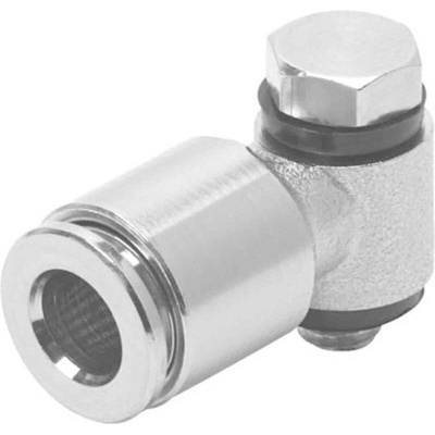 Festo Elbow Threaded Adaptor, G 3/8 Male to Push In 8 mm, Threaded-to-Tube Connection Style, 558834