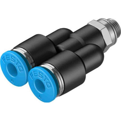 Festo Y Threaded Adaptor, Push In 4 mm to Push In 4 mm, Threaded-to-Tube Connection Style, 190673