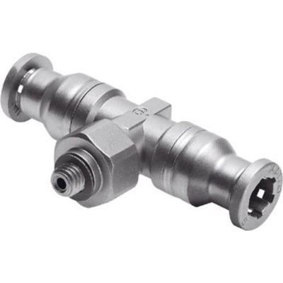 Festo Tee Threaded Adaptor, Push In 4 mm to Push In 4 mm, Threaded-to-Tube Connection Style, 164200