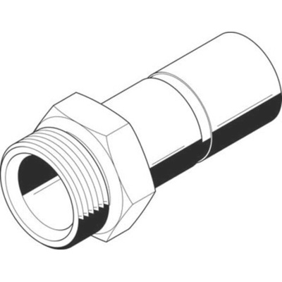 Festo CQ Series Straight Tube-to-Tube Adaptor, G 1 Male to Push In 28 mm, Tube-to-Tube Connection Style, 194589