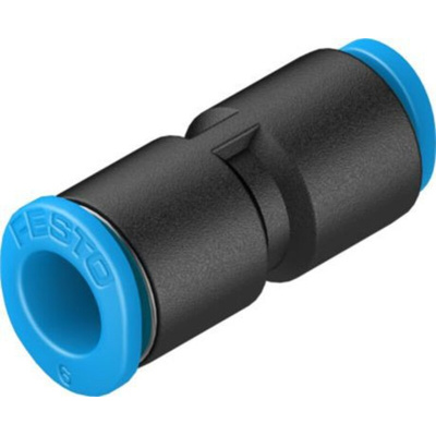 Festo QSM Series Reducer Nipple, Push In 6 mm to Push In 4 mm, Tube-to-Tube Connection Style, 130761