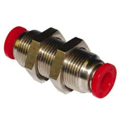 Norgren Pneufit C Series Bulkhead Union, Push In 6 mm to M14, Threaded-to-Tube Connection Style