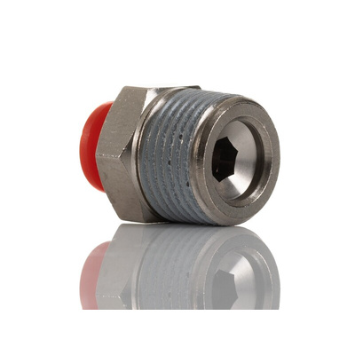 Norgren PNEUFIT Series Threaded-to-Tube, Push In 6 mm to R 3/8, Threaded-to-Tube Connection Style