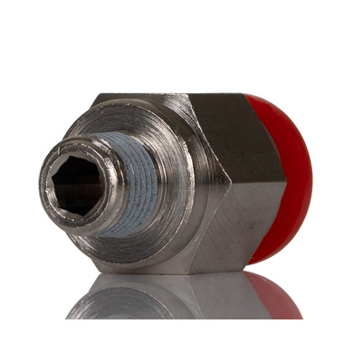 Norgren Pneufit C Series Straight Threaded Adaptor, Push In 10 mm to R 1/8, Threaded-to-Tube Connection Style, C0125