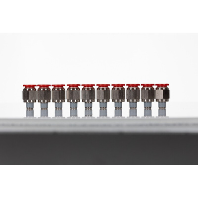 Norgren Pneufit C Series Straight Threaded Adaptor, Push In 10 mm to R 1/8, Threaded-to-Tube Connection Style, C0125