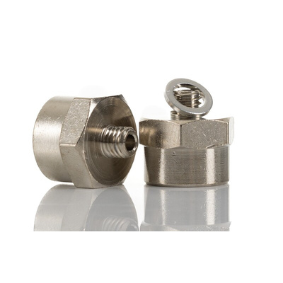Norgren 15 and 16 Series Series Straight Threaded Adaptor, M5 Male to G 1/8 Female, Threaded Connection Style
