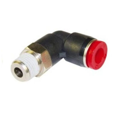 Norgren, Push In 12 mm to R 1/8, Threaded-to-Tube Connection Style