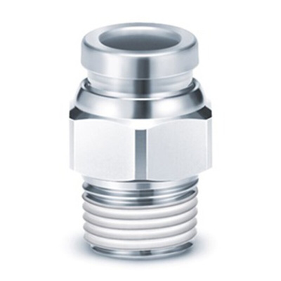 SMC KQB2 Series Straight Threaded Adaptor, G 1/2 Male to Push In 16 mm