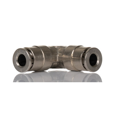 Norgren PNEUFIT 10 Series Straight Fitting, Push In 4 mm to Push In 4 mm, Tube-to-Tube Connection Style, 10040