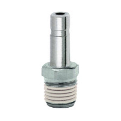 Norgren PNEUFIT 10 Series Straight Threaded Adaptor, R 1/8 Male to Push In 6 mm, Threaded-to-Tube Connection Style,