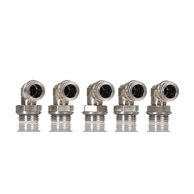 Norgren PNEUFIT 10 Series Straight Threaded Adaptor, G 1/2 Male to Push In 12 mm, Threaded-to-Tube Connection Style,