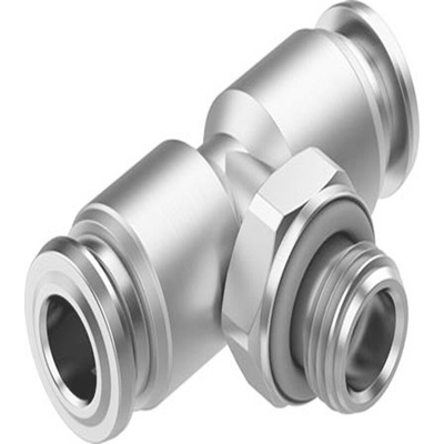 Festo NPQR Series Push-in Fitting, G 1/4 Male to Push In 10 mm, Threaded-to-Tube Connection Style, NPQR-T-G14