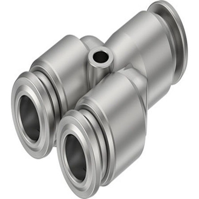 Festo NPQR Series Push-in Fitting, Push In 6 mm to Push In 6 mm, Tube-to-Tube Connection Style, NPQR-Y-Q6