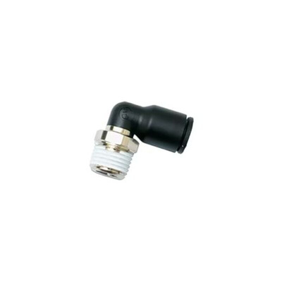 LF 3000 Series Elbow Threaded Adaptor, 1/4 in to R 1/8 Male, Threaded Connection Style, 3109 56 10