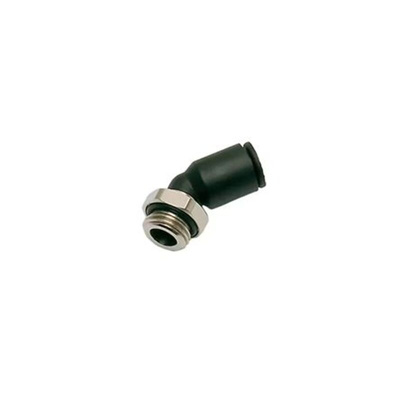 LF 3000 Series Elbow Threaded Adaptor, 10 mm to G 1/4 Male, Threaded Connection Style, 3133 10 13