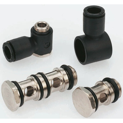 Legris LF3000 Series Banjo Threaded-to-Tube Adaptor, G 1/8 Male to Push In 8 mm, Threaded-to-Tube Connection Style