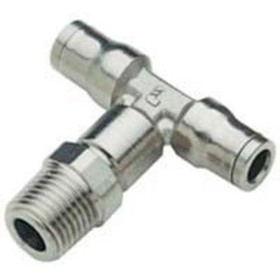 Legris LF3600 Series Tee Threaded Adaptor, Push In 6 mm to Push In 6 mm, Threaded-to-Tube Connection Style