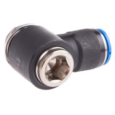Festo QS Series Elbow Threaded Adaptor, G 1/2 Male to Push In 12 mm, Threaded-to-Tube Connection Style, 186156