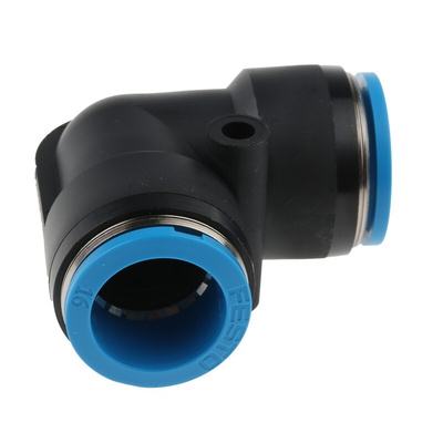 Festo QSL Series Elbow Tube-toTube Adaptor, Push In 16 mm to Push In 16 mm, Tube-to-Tube Connection Style, 153075