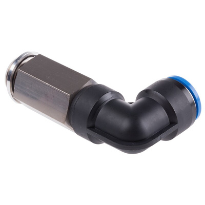 Festo QS Series Elbow Threaded Adaptor, G 1/2 Male to Push In 16 mm, Threaded-to-Tube Connection Style, 190665