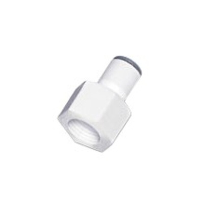 Legris LF6300 LIQUIfit Series Straight Threaded Adaptor, R 1/8 Female to Push In 6 mm, Threaded-to-Tube Connection Style