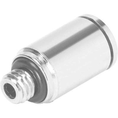 Festo Straight Threaded Adaptor, M5 Male to Push In 6 mm, Threaded-to-Tube Connection Style, 558658