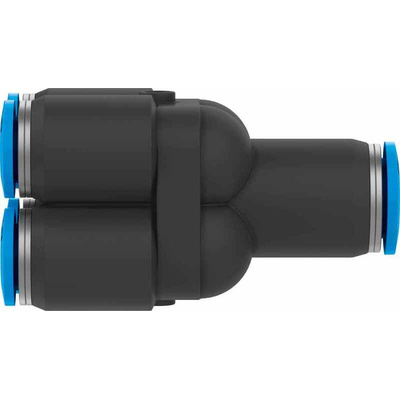 Festo QSQ Series Double Y Tube-to-Tube Adaptor Push In 8 mm, Push In 6 mm to Push In 6 mm, 153210