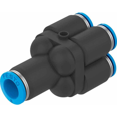 Festo QSQ Series Double Y Tube-to-Tube Adaptor Push In 8 mm, Push In 6 mm to Push In 6 mm, 153210