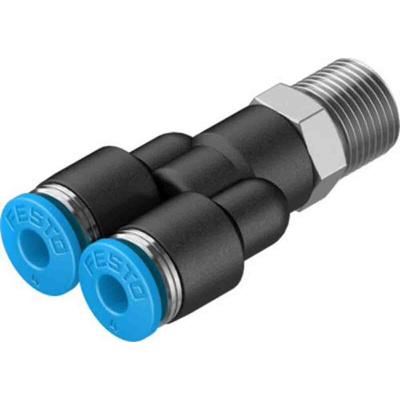 Festo Y Threaded Adaptor, Push In 4 mm to Push In 4 mm, Threaded-to-Tube Connection Style, 153138