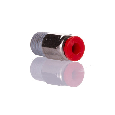 Norgren, Push In 4 mm to R 1/8, Threaded-to-Tube Connection Style