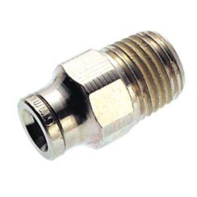 Norgren, R 1/2 Male to Push In 10 mm, Threaded-to-Tube Connection Style