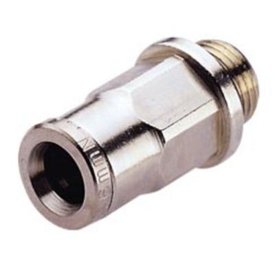 Norgren, G 3/8 Male to Push In 8 mm, Threaded-to-Tube Connection Style