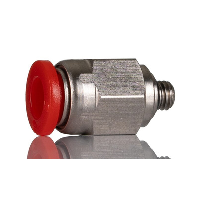 Norgren Pneufit C Series Straight Threaded Adaptor, M5 Male to Push In 6 mm, Threaded-to-Tube Connection Style, C0225