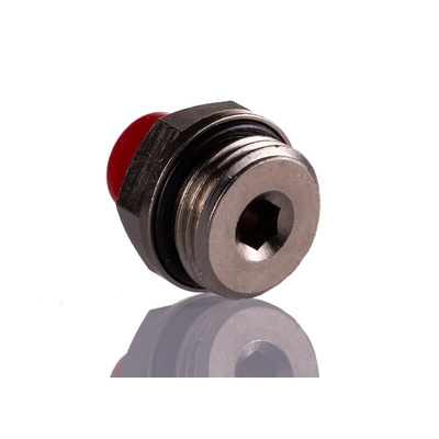 Norgren Straight Fitting, G 1/2 Male to Push In 8 mm, Threaded-to-Tube Connection Style