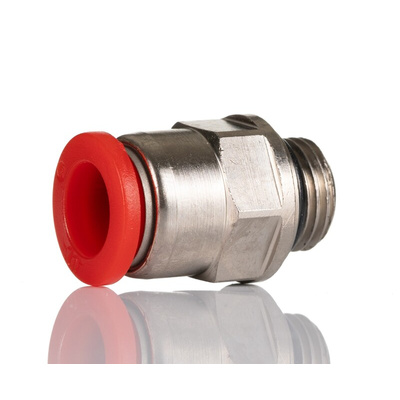 Norgren Pneufit C Series Push-in Fitting, G 1/4 Male to Push In 10 mm, Threaded-to-Tube Connection Style